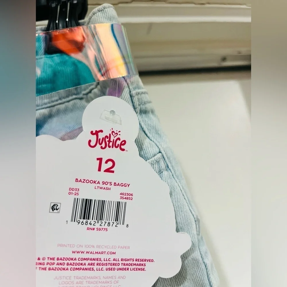 Justice girls ring pop callab jeans new 12